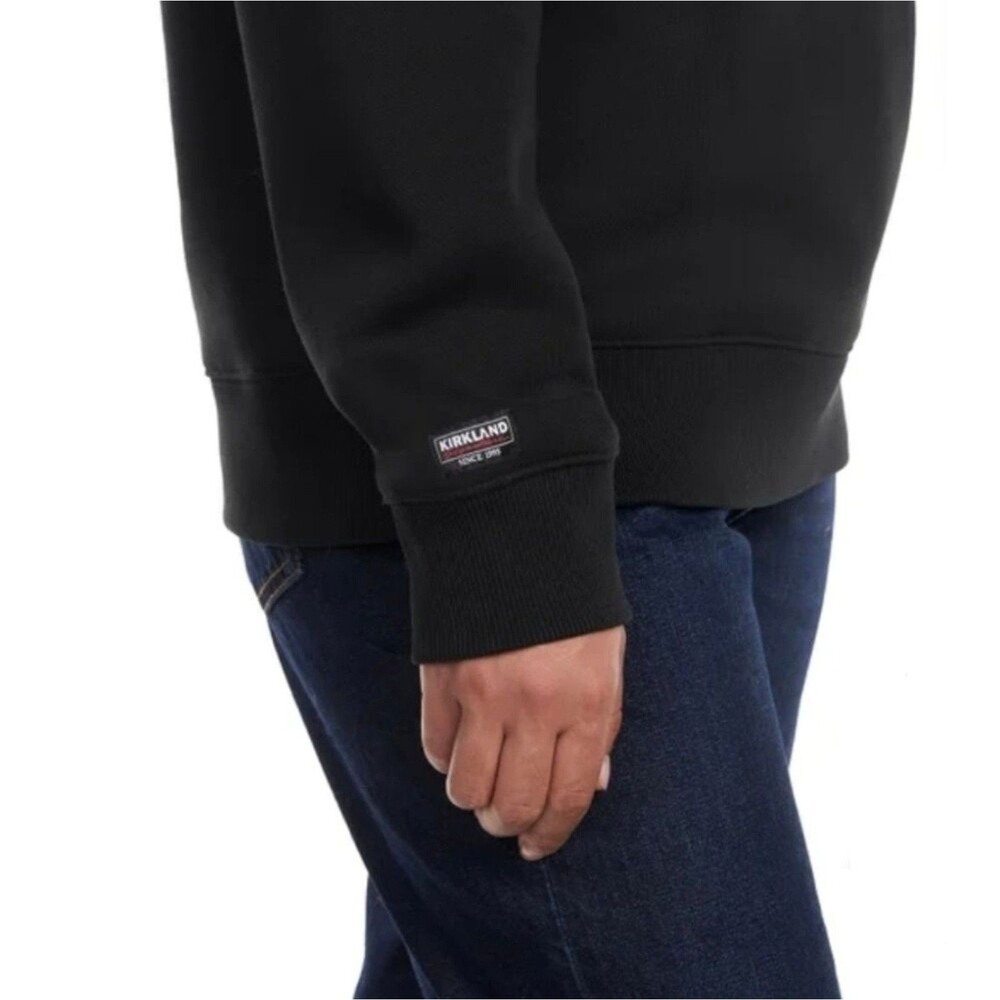 Kirkland Signature Costco Logo Crew Relaxed Black Sweatshirt Men's M, Womens L - Picture 6 of 16